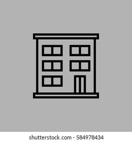 building icon. Isolated on gray background