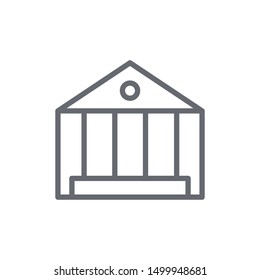 Building icon isolated on white background. Architecture symbol modern, simple, vector, icon for website design, mobile app, ui. Vector Illustration