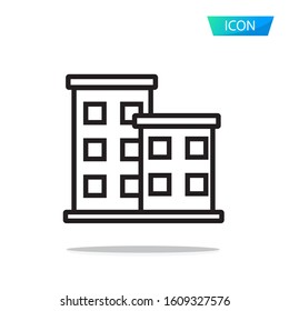 Building icon isolated on white background.