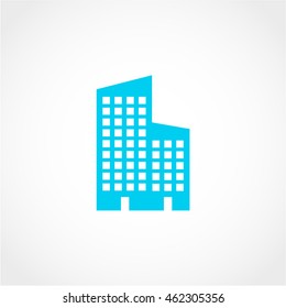 building Icon Isolated on White Background