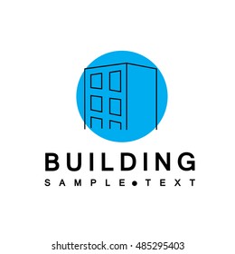 Building Icon - Isolated On White Background. Vector Illustration, Graphic Design. For Web, Websites, Print Material
