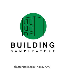 Building Icon - Isolated On White Background. Vector Illustration, Graphic Design. For Web, Websites, Print Material