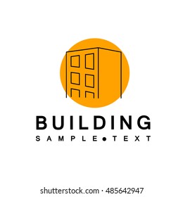 Building Icon - Isolated On White Background. Vector Illustration, Graphic Design. For Web, Websites, Print Material