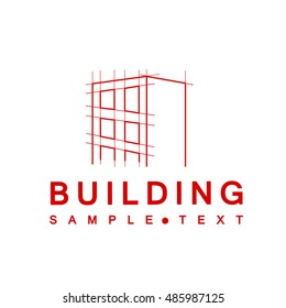 Building Icon - Isolated On White Background. Vector Illustration, Graphic Design. For Web, Websites, Print Material