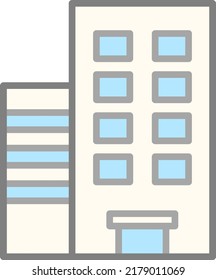Building icon isolated vector illustration.