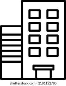 Building icon isolated vector illustration.