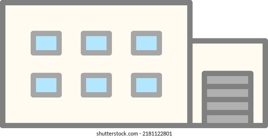 Building icon isolated vector illustration.