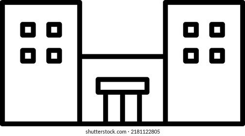 Building icon isolated vector illustration.