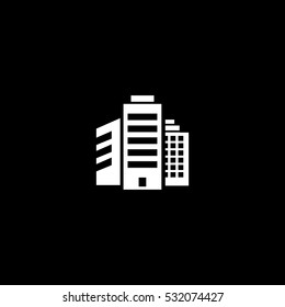 building icon, isolated, white background