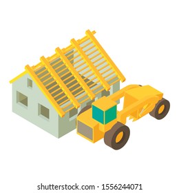 Building icon. Isometric illustration of building vector icon for web