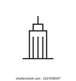 Bausymbol. Wahrzeichen-Symbol. Architekturkonzept. Kirche, Hotel, Museum, Bank, Haus, Haus, Fabrikschild Symbol Vektorgrafik-Logo-Vorlage 