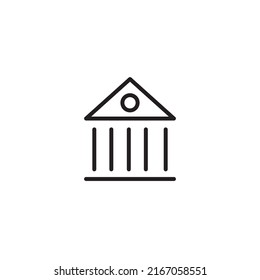 building icon. Landmark icon. Architecture concept. Church, hotel, museum, bank, home, house, factory sign icon vector illustration logo template 