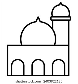 Building icon, landmark sign vector illustration 