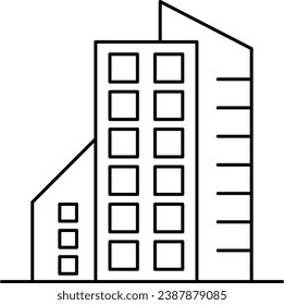Building icon, line icon related to real estate, property, buying, renting, house, home. Outline icon