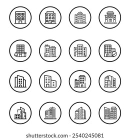 Icono de construcción. Conjunto de iconos de línea de construcción.