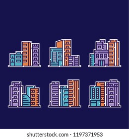 Building Icon with line style