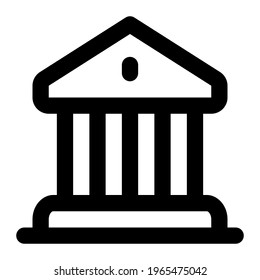 Building icon with line style