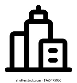Building icon with line style