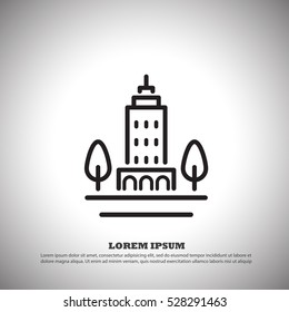 building icon .line vector.