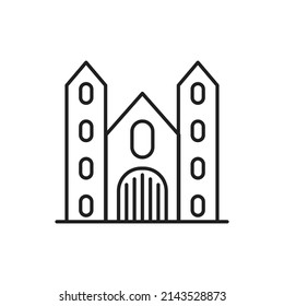 Building Icon line for website, symbol presentation