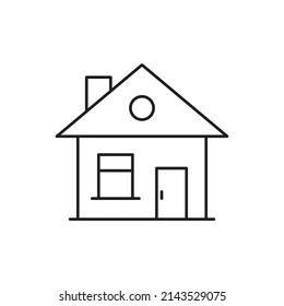 Building Icon line for website, symbol presentation