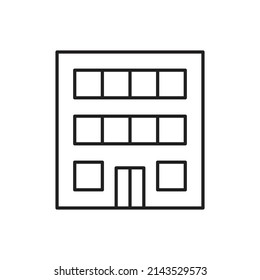 Building Icon line for website, symbol presentation