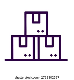 Ícone Construindo. Uma ilustração vetorial linear do ícone de construção isolado no fundo branco.
