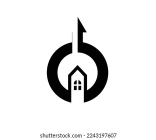 Building icon logo design illustrator
