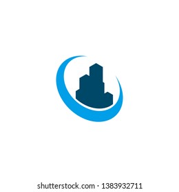 Building icon logo design vector template