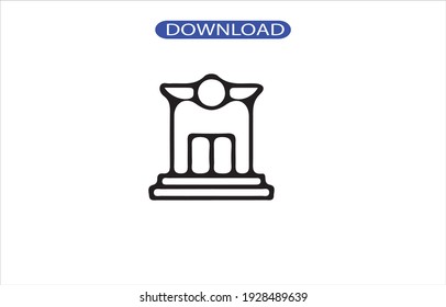Building icon or logo, high resolution vector