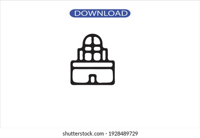 Building icon or logo, high resolution vector