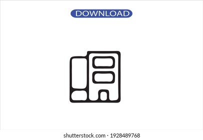 Building icon or logo, high resolution vector