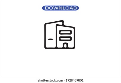 Building icon or logo, high resolution vector