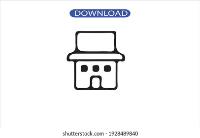 Building icon or logo, high resolution vector