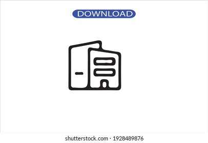 Building icon or logo, high resolution vector