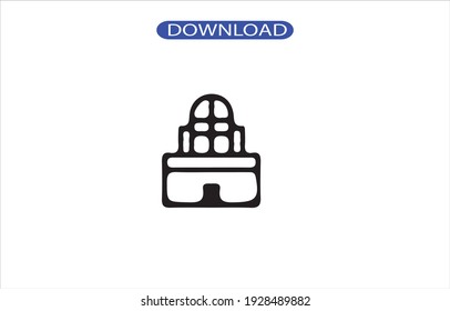 Building icon or logo, high resolution vector