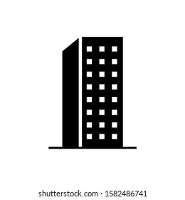 Building icon, logo isolated on white background. Skyscraper, office center, high-rise buildings