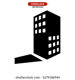 icono de construcción o logotipo símbolo de signo aislado ilustración vectorial - iconos vectoriales de estilo negro de alta calidad
