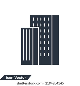 ilustración vectorial del logotipo del icono de construcción. Plantilla de símbolo de concepto de arquitectura para colección de diseño gráfico y web