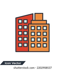 building icon logo vector illustration. building symbol template for graphic and web design collection