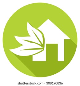 building icon with long shadow