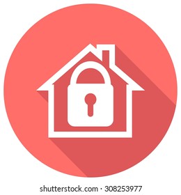 building icon with long shadow