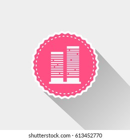 building icon with long shadow