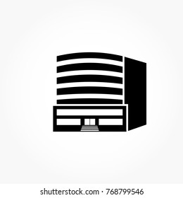 Building icon. Mall building sign. Vector illustration. Eps 10.