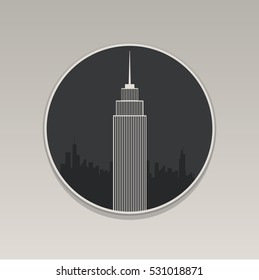 Building icon modern city view icon. Vector illustration