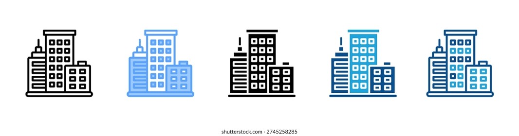 Building icon multiple style and collection