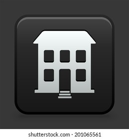 Icono de generación en botón blanco y negro 