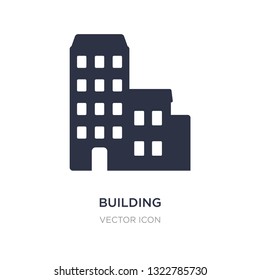 building icon on white background. Simple element illustration from Future technology concept. building sign icon symbol design.