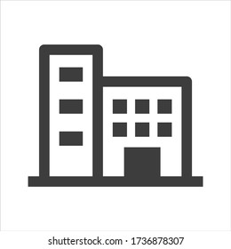 Building icon on white background