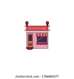 building icon on white background, sweet shop